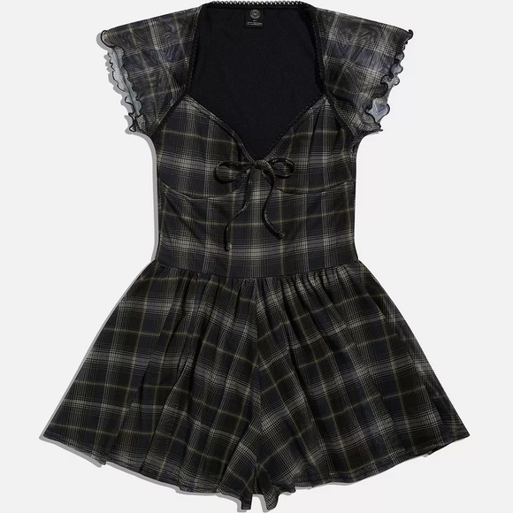 Urban Outfitters (UO) Milly Plaid Playsuit Romper - Picture 3 of 8